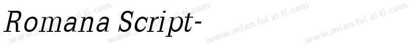Romana Script字体转换